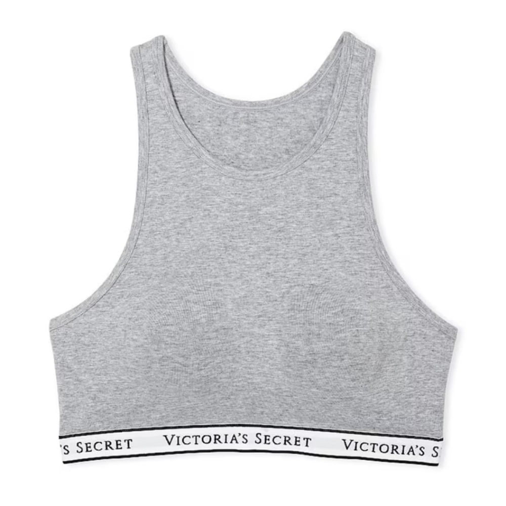Victoria's Secret Sports Bra Heather Grey Bralette Low Impact T-Shirt Bra Medium - Picture 8 of 9